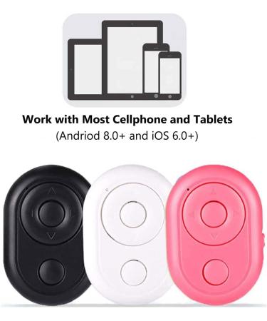 Bluetooth Remote & Page Turner Control for Cellphones/Tablets - Scroll Tiktok Videos, Play/Pause Functions - Andriod 8.0+ and iOS 6.0+ Compatible - Buy Online on GoSupps.com
