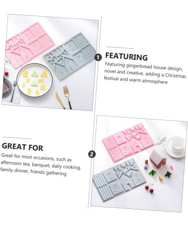 Ciieeo 14 Pcs Cake Baking Tools Silicone Molds Tuile Molds Silicone House Chocolate DIY Mold Fudge Material - Buy Online on GoSupps.com