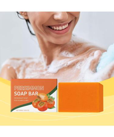  EONFAVE EONFAVE Khaki Soap Presimmon Natural Soap Soap Persimmon Soap Eliminate Body Odor for Men Women Moisturizing Brightening Deep Cleansing Facial Body Wash - Buy Online on GoSupps.com