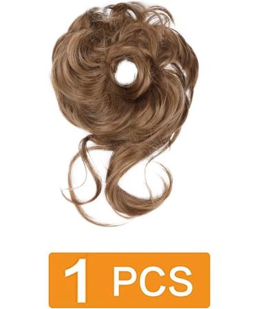 Prinfantasy Dirty Blonde Messy Bun Hair Piece | High Heat Resistant Synthetic Updo Scrunchie for Women | Ponytail Extension Curly Fake Hair Buns - GBFQ007 - Buy Online on GoSupps.com