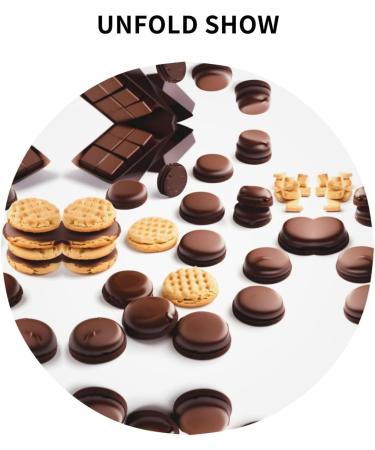 FRESQA Cookies Food Chocolate Chip Biscuits Round Tablecloth 60 NCH Waterproof Washable Kitchen Dining Room Round Tablecloth Cookies Food Chocolate Chip Biscuits One Size - Buy Online on GoSupps.com