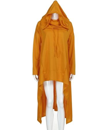 Women's Plus Size Irregular Zip Hoodie Sweatshirt - White/Yellow - 5XL - Buy Online on GoSupps.com