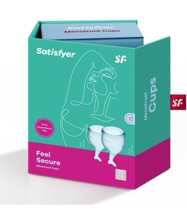 Satisfyer Feel Secure Menstrual Cup - Reusable Silicone Period Cup with 2 Sizes for All Flows - Soft Flexible Easy Insertion & Removal - Buy Internationally - Buy Online on GoSupps.com