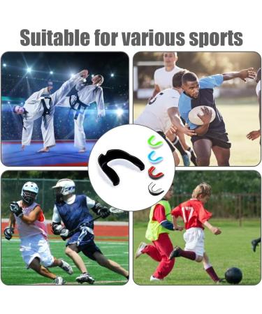 BNGXR 5 Piece Sport Mouth Guard Professional Mouthguard Child Sport Mouthguard Moldable Gum Guards with Transparent Port - Buy Online on GoSupps.com