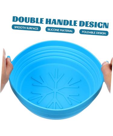 Alipis 2pcs Air Fryer Airfryer Silicone Bakeware Baking Reusable Liner Lining Silicone Pad Non Stick Light Grey 21.5X21.5cm - Buy Online on GoSupps.com