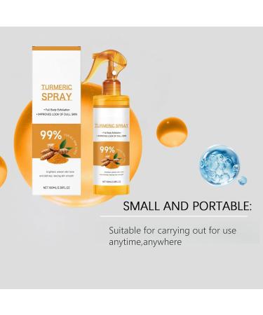 BRVLY Turmeric Exfoliating Spray with Retinol Turmeric Face & Body Scrub Exfoliator Whitening Facial Scrub for Dark Spots and Black Head Remover Gentle Skin Exfoliator for Men 5 - Buy Online on GoSupps.com