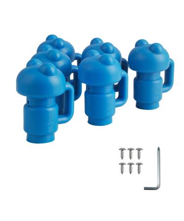 ZIZILAND 1.26" Diameter Trampoline Enclosure Pole Cap for Net Hook, 6 Pieces, Blue - Buy Online on GoSupps.com