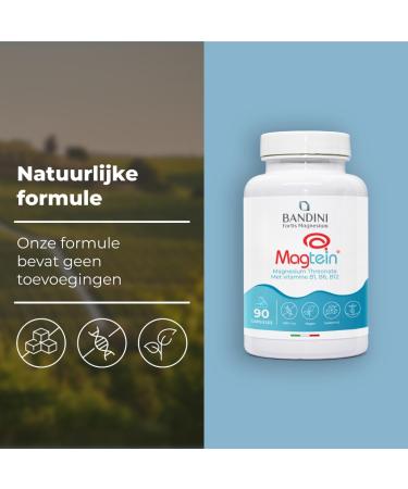 Bandini Magnesium LThreonate Magtein 2000 mg Memory mental clarity restorative sleep Optimal brain assimilation 90 vegan capsules Magnesium Threonate + vitamins B1 B6 and B12 - Buy Online on GoSupps.com