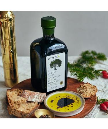 Odysea Organic Extra Virgin Olive Oil PGI Chania Glass Bottle 500ml - Buy Online on GoSupps.com