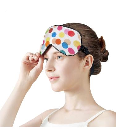 Colorful Dot Sleep Mask for Women | Adjustable Eye Shades Cover with Elastic Strap - Perfect for Travel & Relaxation - Buy Online on GoSupps.com