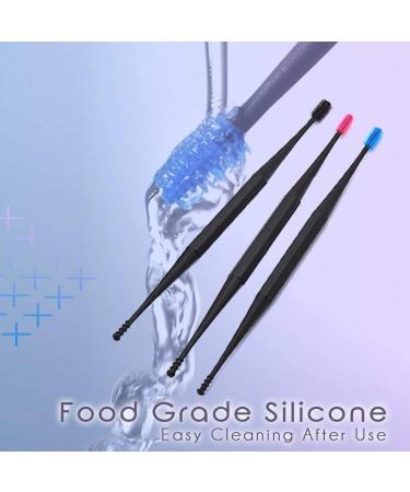 3pcs Micro-Bristle Reusable Ear Cleaner | Silicone Double Head Ear Pick for Earwax Removal | Spiral Design - Mixed - Buy Online on GoSupps.com