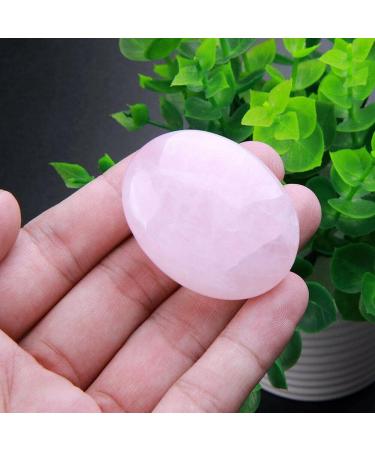 Rose Quartz Palm Stone Natural Stones and Minerals Crystals Spiritual Good Luck Decoracao para Casa - Stones - - (Size: About 43-45mm) - Buy Online on GoSupps.com
