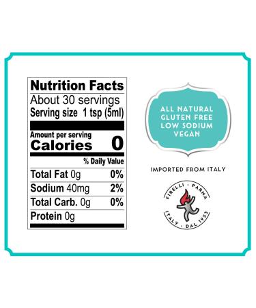 FIRELLI Italian Hot Sauce - 5oz Bottle (Pack of 2) - Perfect Kick for Pizza, Ramen, Eggs - Gluten Free, Keto, All Natural - Made in Italy with Calabrian Chili Peppers - Buy Online on GoSupps.com