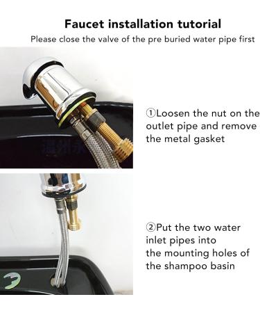Salon Shampoo Faucet Salon Basin Tap Replacement Bowl Hose Shampoo Faucet Salon Mixing Valve Professional Shampoo Bowl Faucet Hose for Shampoo Bed - Buy Online on GoSupps.com