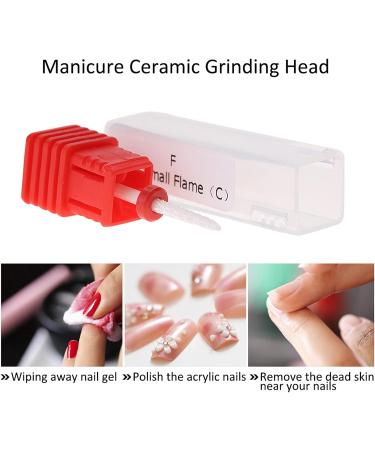 Ceramic Nail Drill Bits - Professional Safety Cuticle Drill Bits for Gel Nails - Manicure Pedicure Nail Care - Fire Arrow F - Buy Online on GoSupps.com