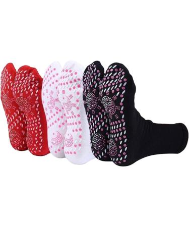 Kisangel Self-Warming Ski Socks for Men 6 Pairs Tomalin Acupressure & Tourmaline Health Socks | Elastic Cotton Comfort - Buy Online on GoSupps.com