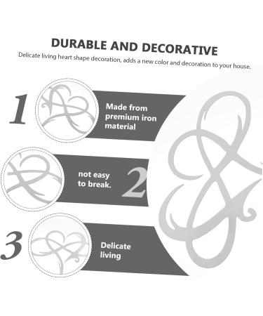 STOBAZA 1pc Wrought Iron Heart Pendant Decor Emblems Heart Metal Sign Art Wall Ornament Hollow Accessories 35x28.5cm Silver - Buy Online on GoSupps.com