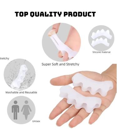 Toe Separators Spacers for Men and Women - Bunion Pads Yoga Toes Hammer Toe Corrector (Pink) - Buy Online on GoSupps.com