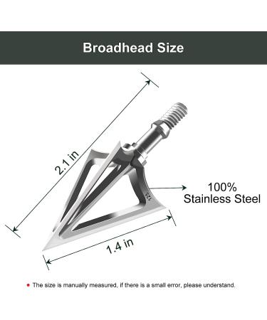 Aimdor Hunting Broadheads 100/125 Grain Stainless Steel 12pcs for Crossbow & Compound Bow - Buy Online on GoSupps.com