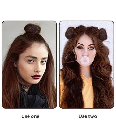 RPAEOY Dark Brown Messy Bun Claw Clips - 2 Pack Synthetic Hair Scrunchy Donut for Women - Buy Online on GoSupps.com