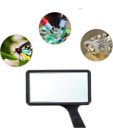 Rectangle 5X Handheld Magnifier for Reading Books Map Hobbies Learning Fault Finding Better Life - Buy Online on GoSupps.com