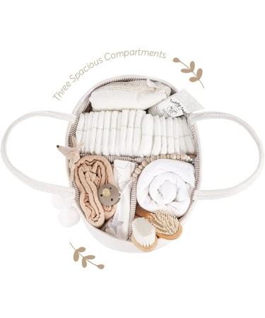 Fephas Baby Diaper Caddy Organizer- Cotton Rope Nursery Storage Bin- Portable Diaper Storage Basket for Changing Table and Car- Perfect Baby Shower & Registry Gift - Buy Online on GoSupps.com