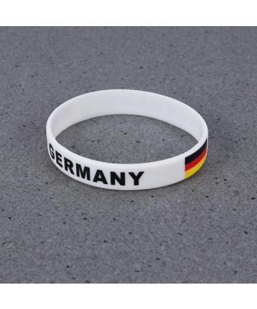 Besportble 10 Set Germany Silicone Bracelet - Robust Germany Flag Sports Bracelet - Perfect Football Fan Souvenir & Gift - Buy Online on GoSupps.com