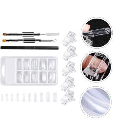 Housoutil 1 Set Nail Extension Manicure Gel Nail Molds Diy Nail Tips Quick Building Nail Tool Nail Builder False Nail Molds Nail Art Tools Nail Set French Plastic White - Buy Online on GoSupps.com