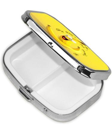 Yellow Banana 2 Compartment Pill Case | Cute Travel Pill Box & Organizer for Pocket Purse & Gifts - Buy Online on GoSupps.com