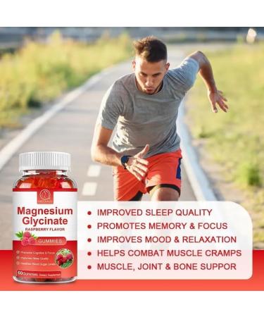 Magnesium Glycinate 500mg (60 Gums) High Strength for Muscle Joint and Bone Support - Buy Online on GoSupps.com