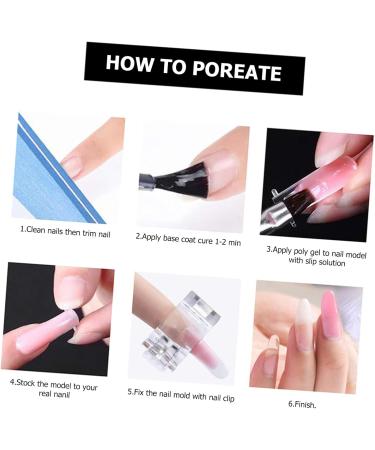 Beavorty 2 Sets Nail Extension Set Manicure Clamp Clips Nail Tip Clip Nail Art Pen Clamps Nail Kit Nail Extension Brush DIY Tools Gripedge Extension Sticker Plastic Double Head - Buy Online on GoSupps.com