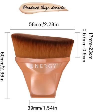 Foundation Makeup Brush Angled Kabuki Face Blush Liquid Powder Foundation Brush for Blending Flawless Liquid Cream or Setting Powder Cosmetics with Bonus Protective Case (Rose Gold) - Buy Online on GoSupps.com