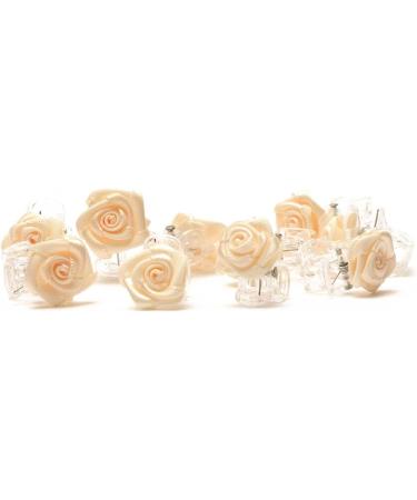 Buy 10 Burgundy Red Rose Hair Clips | Bridal Hair Accessories | Bordeaux Red Hair Clip Set | Perfect for Weddings & Special Occasions - Buy Online on GoSupps.com