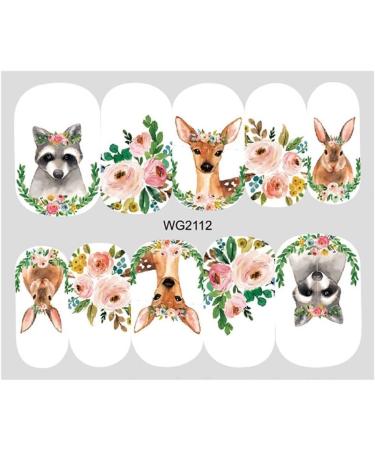 Decoration Summer Butterfly-shape Leaf Sliders Leaves Nail Sticker Rose Transfer Decal Flower Nail Water Stickers(WG2117) - Buy Online on GoSupps.com