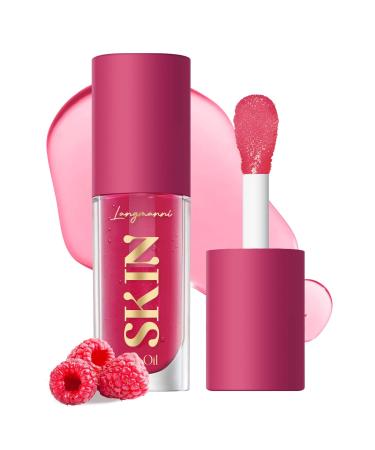 2 Pack Big Brush Head Lip Gloss - Hydrating Fruit Flavored Plumping Lip Oil Set in Raspberry & Strawberry - Non-Sticky Moisturizing Texture - Buy Online on GoSupps.com