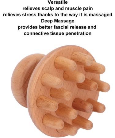 Jonlaki Wood Mushroom Massager - Portable Manual Massage Device for Head Waist Stomach & Thighs | Boost Blood Circulation & Clear Meridians | International Shipping Available - Buy Online on GoSupps.com