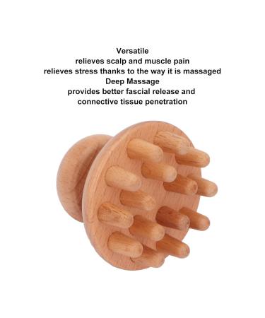 Wood Mushroom Massager | Portable Manual Massage Device for Head Waist & Thighs - Boost Blood Circulation & Clear Meridians - Buy Online on GoSupps.com