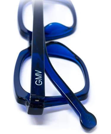 Gian Marco Venturi Unisex Sondrio Reading Glasses - Stylish Blue Frames Size M - International Shipping Available - Buy Online on GoSupps.com