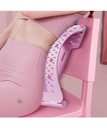 FmtwPhn Back Arch StretcherLumbar Stretcher Ergonomic Corrector Antislip 3 Levels Adjustable For Muscle Relaxation Lumbar Region Exercise Pink - Buy Online on GoSupps.com