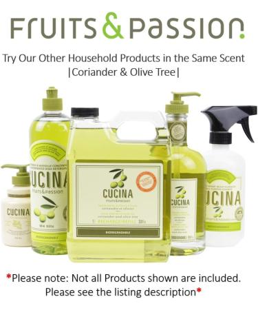 Fruits and Passion Cucina Biodegradable All-Purpose Cleaner - 500ml Multi-Surface Spray (Coriander & Olive Tree) | Eco-Friendly Household Cleaning - Buy Online on GoSupps.com