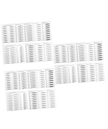 FRCOLOR 30 sheets Waterproof Imitation Tattoos Temporary Brow False Eyebrow Stickers Hair-like D Eyebrows