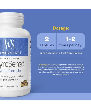 WomenSense ThyroSense by Natural Factors Natural Supplement to Support Healthy Thyroid Function Vegetarian Non-GMO 60 capsules (30 servings) 60 count (Pack of 1) - Buy Online on GoSupps.com