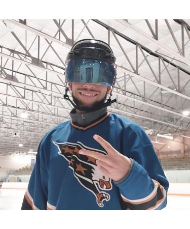 TronX S30 Blue Mirrored Anti-Scratch/Anti-Fog Hockey Helmet Visor - Buy Online on GoSupps.com