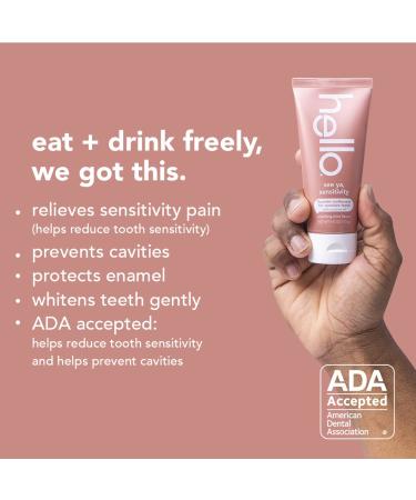 Hello See Ya Sensitivity Toothpaste - Minty Fluoride Formula for Sensitive Teeth, Vegan & Gluten-Free, 2 Pack - Buy Online on GoSupps.com