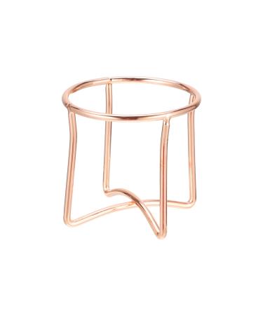 VOCOSTE Circular Beauty Egg Holder Makeup Sponge Case Drying Stand Cosmetic Egg Holder Makeup Sponge Storage Metal Sponge Egg Case Rose Gold Tone