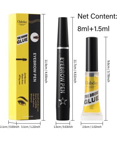  Vuggdt Women's Eyebrow Pencils Microblading Eyebrow Pen Waterproof Brush Tip Eyebrow Pen | Liquid Eyebrow Pencil 4-Pronged Fork with Eyebrow Gel - Buy Online on GoSupps.com