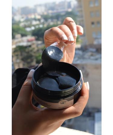 Shop Black Caviar & Gold Under Eye Hydrogel Mask - 60 Patches for Deep Hydration | Nourish Dry Skin - Buy Online on GoSupps.com
