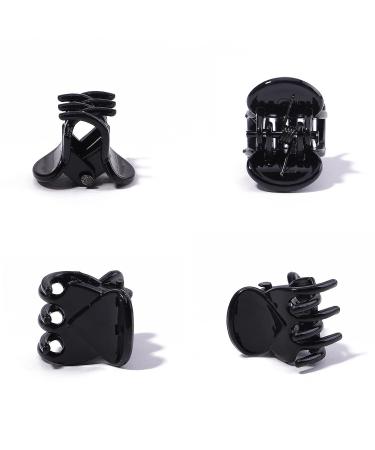 120PCS Mini Hair Claw Clips - Strong Hold Acrylic Tiny Clamps for Thin Hair | Black - Buy Online on GoSupps.com