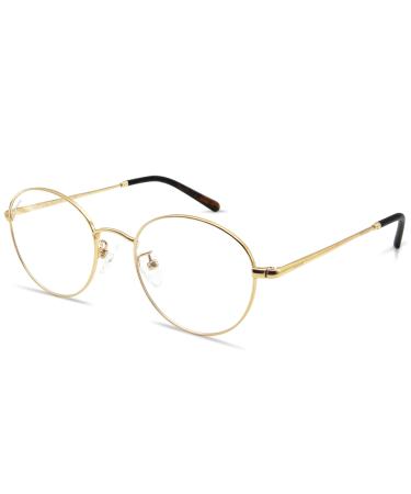 JF2403 Clear Lens Eyewear Metal Frames Round Glasses for Women Prescription
