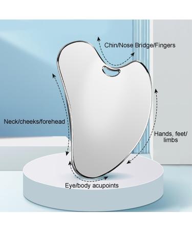 Buy AQSQWQ Heart Shape Gua Sha Stein | Stainless Steel Facial Massage Tool for Jaw Shaping & Reducing Swelling - International Shipping Available - Buy Online on GoSupps.com